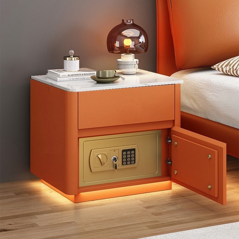 Home Bedroom Multi-functional Smart Safe Bedside Table Wireless Integrated Charging Safe Furniture