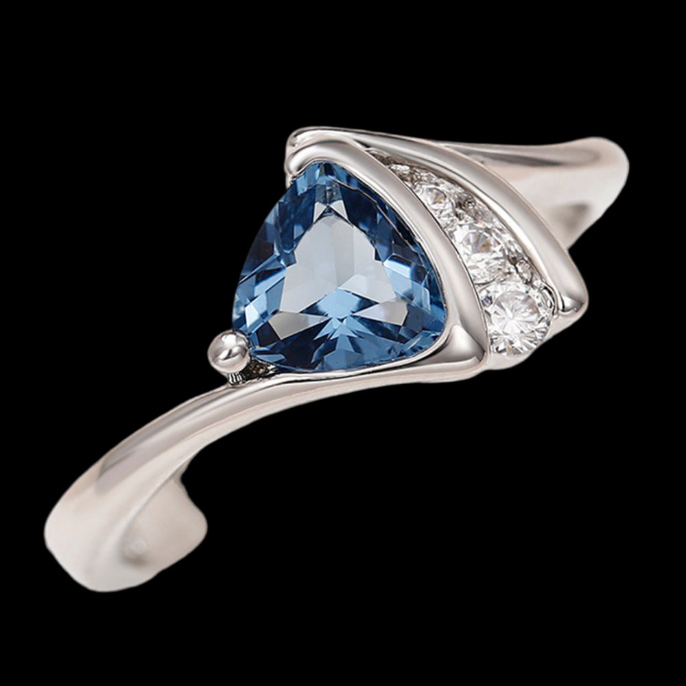Geometric Design Copper Inlaid Zircon Women's Fashion Personality Affordable Luxury Silver Ring Jewelry/Accessories