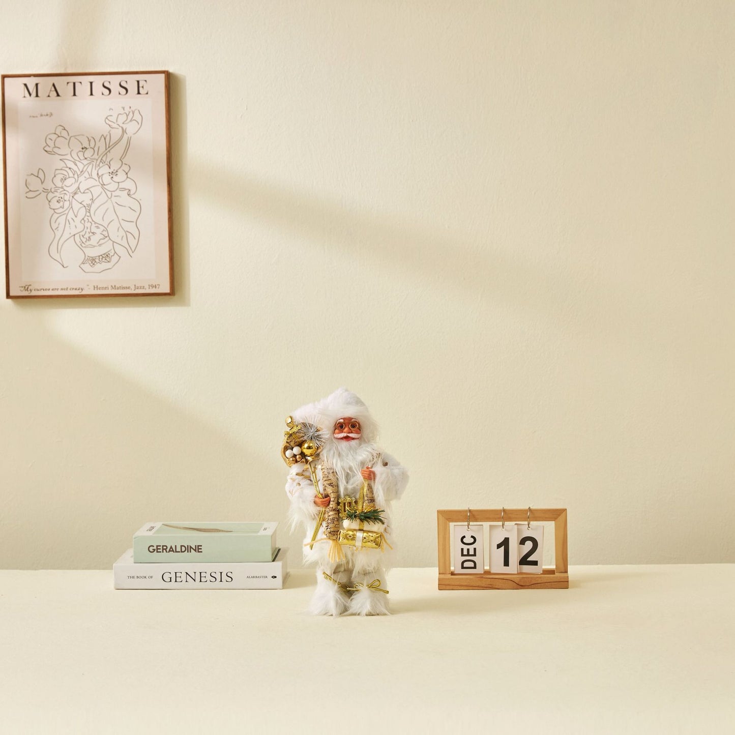 Golden Santa Claus Ornaments Home Decorations