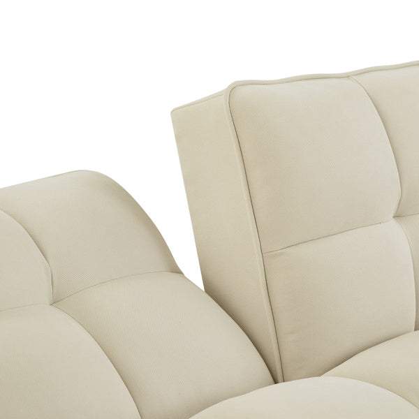 Newly Designed Linen Sofa Furniture With Adjustable Backrest And Easy Assembly Lounge Chair - Beige Color Furniture