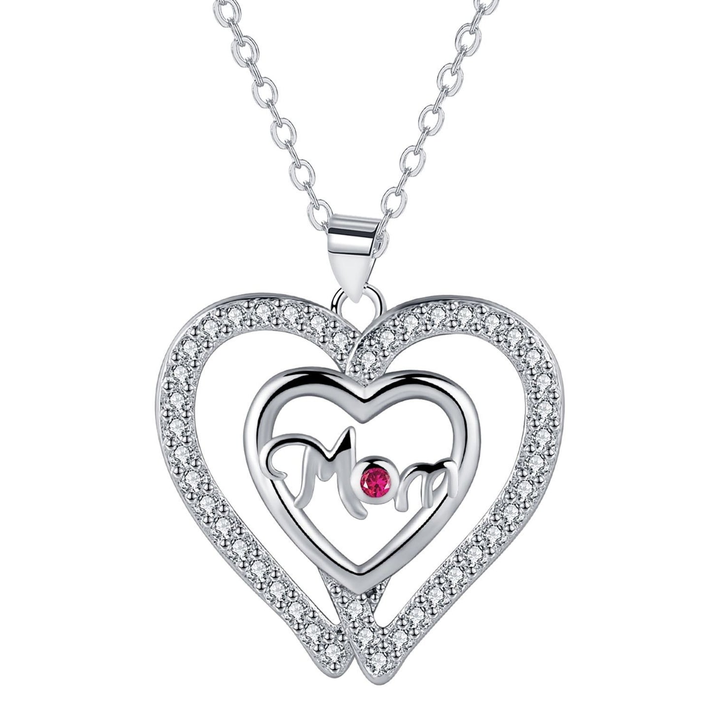 Mom Women's Necklace Heart-to-heart Print Temperament For Mom Jewelry Gift Jewelry/Accessories