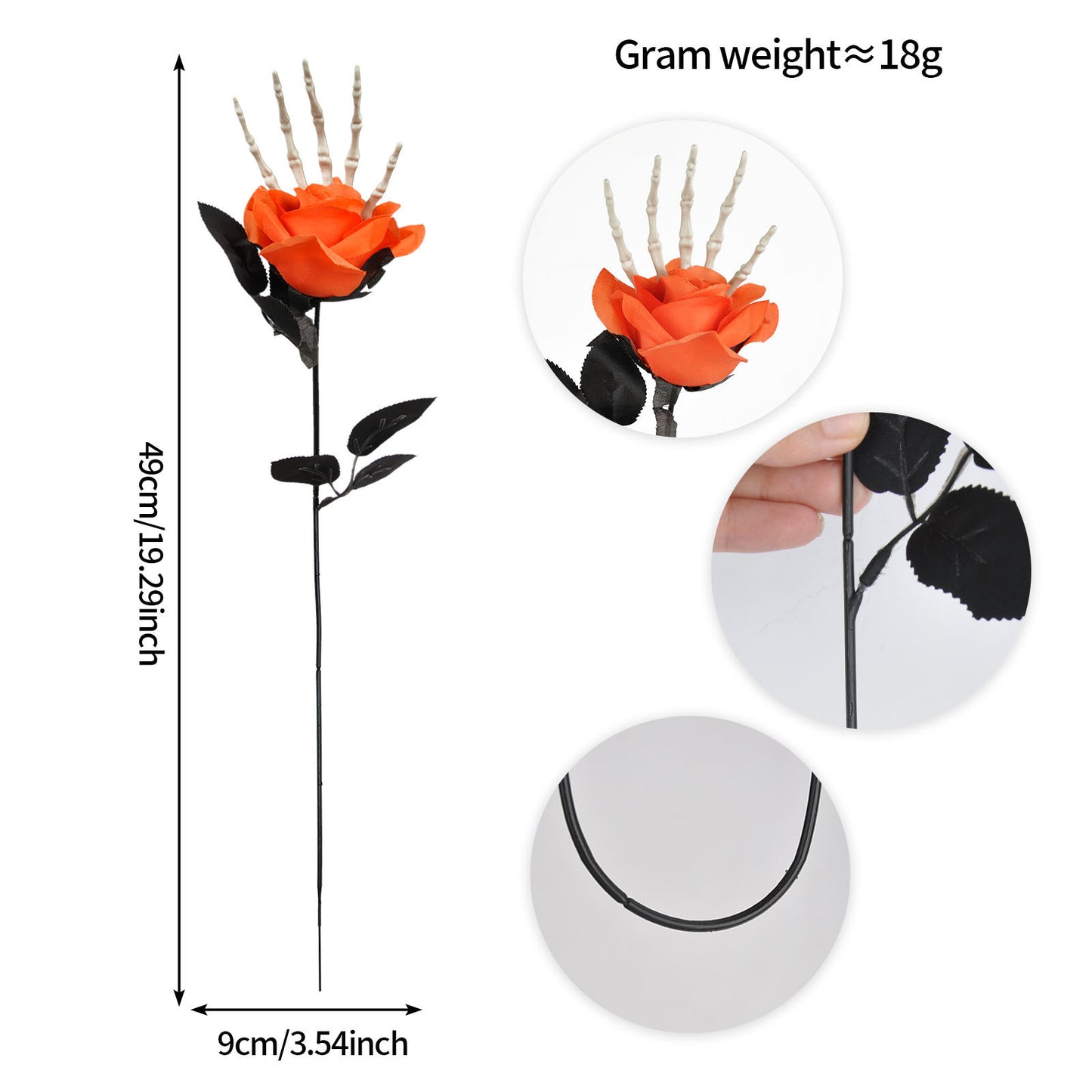Halloween Skull Hand Rose Horror Decoration Home Ornaments