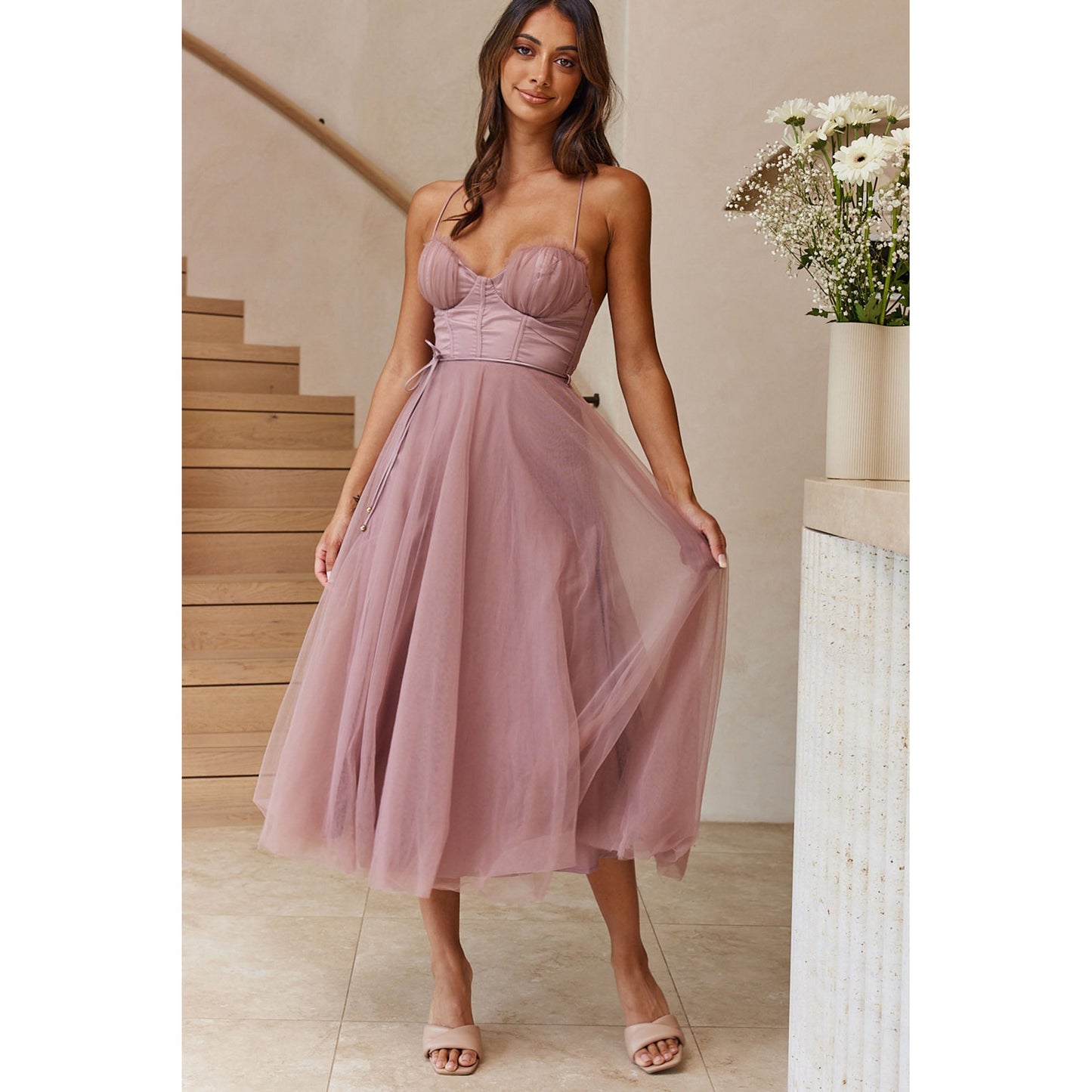 Sling Casual Dress Multi-color Women's Garments Apparel / Clothing