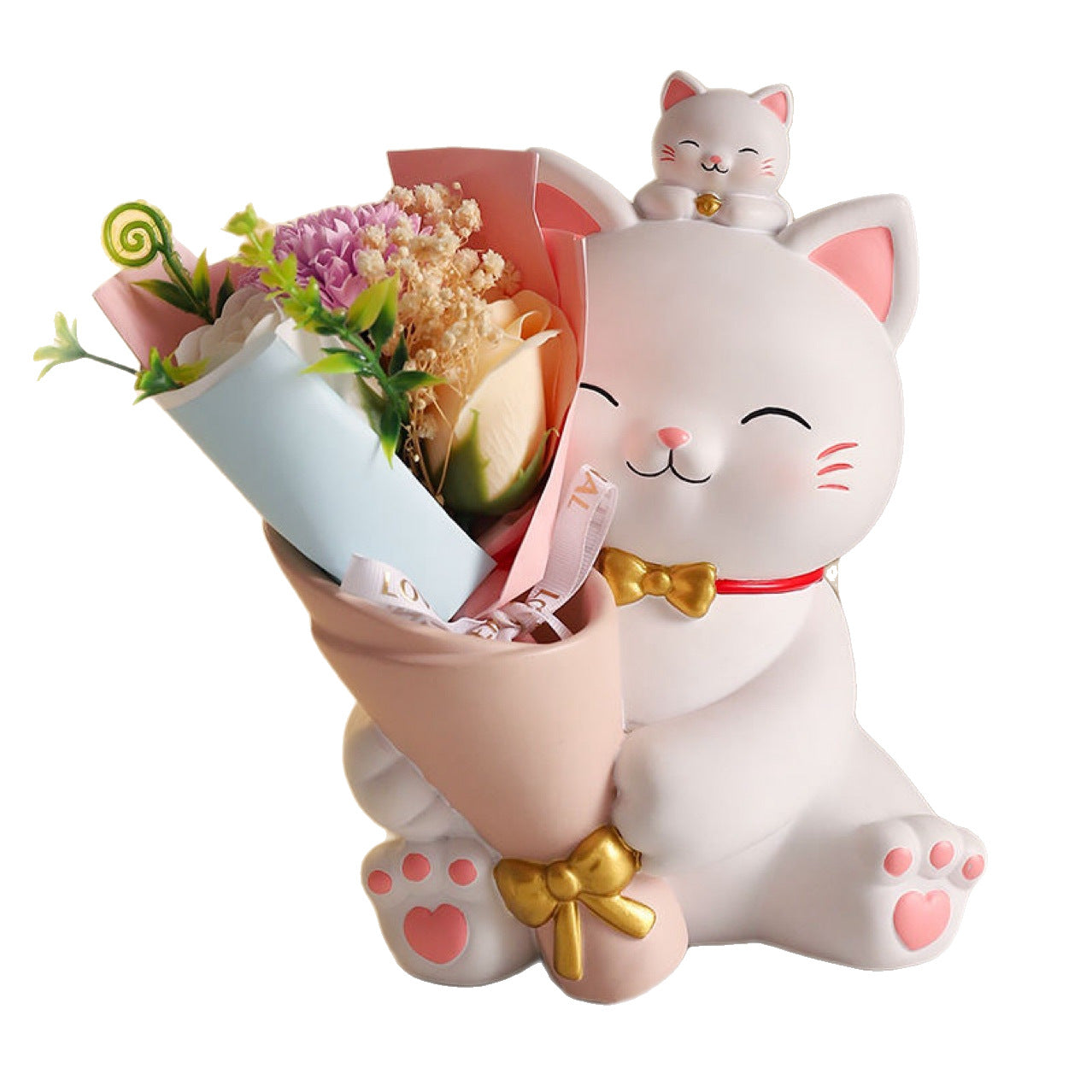 Bouquet Lucky Cat Living Room Hallway Ornaments Home Decorations