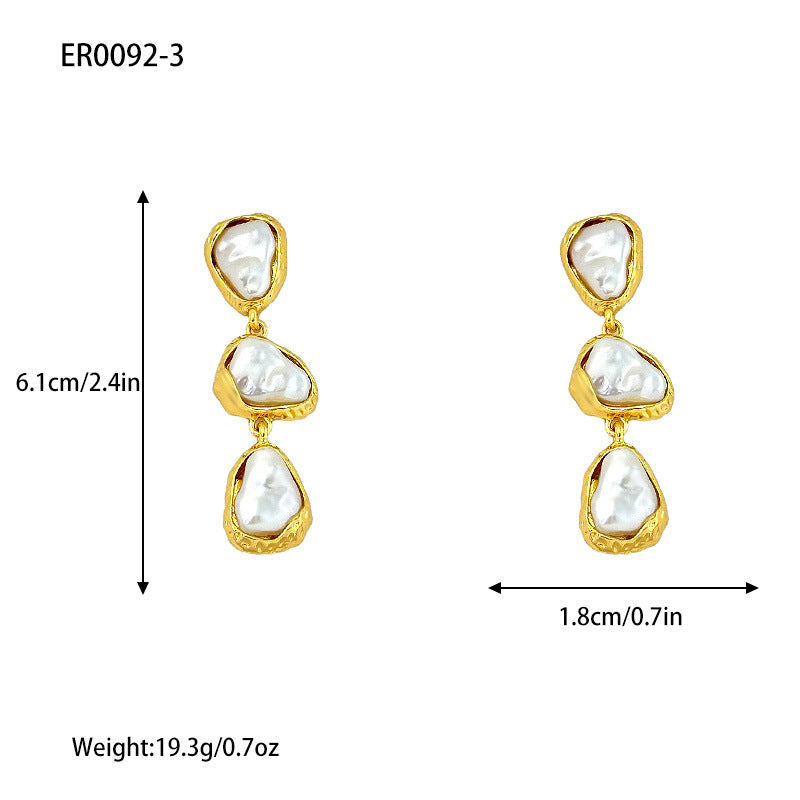 European And American Long Pearl Earrings Women's Niche Normcore Bag Jewelry/Accessories