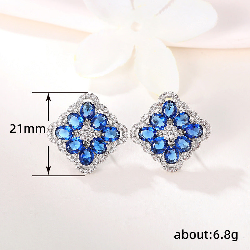 Personalized Design Exaggerated High Sense Unique Dignified Flowers All-match Ear Studs Jewelry/Accessories