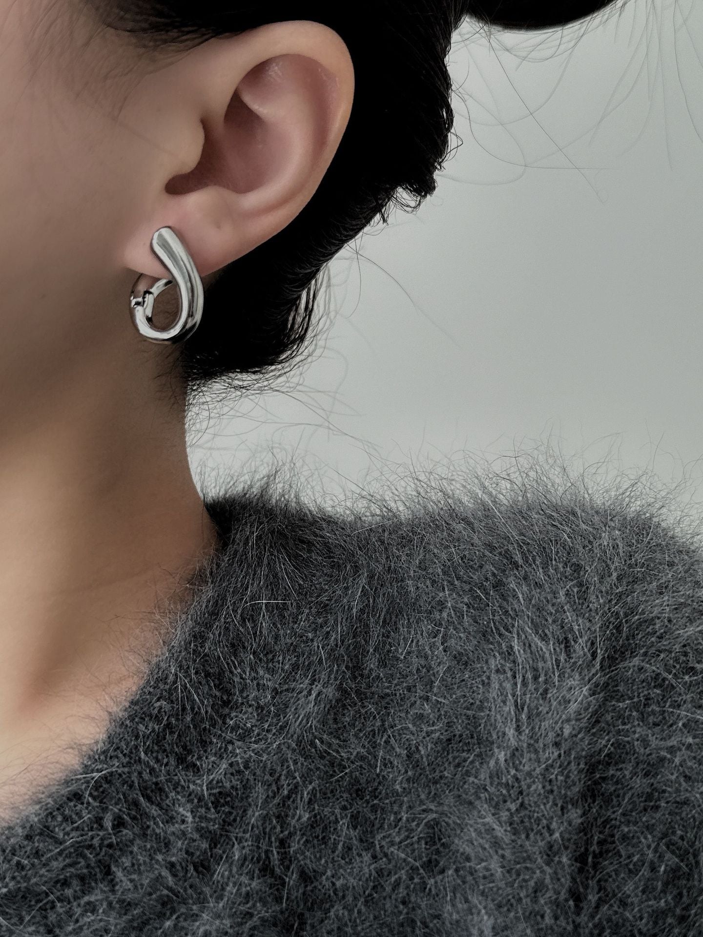 Heart-shaped Buckle Niche Design Earrings Jewelry/Accessories