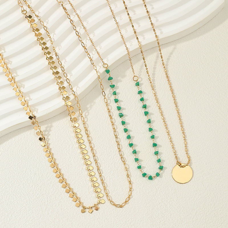 Four Twin Necklace Suit Vintage Pendant Women's Jewelry/Accessories