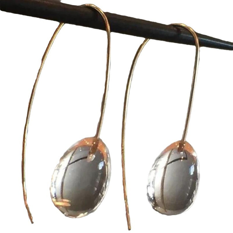 Ornament Simple Personality Glass Ball Ear Ring Jewelry/Accessories