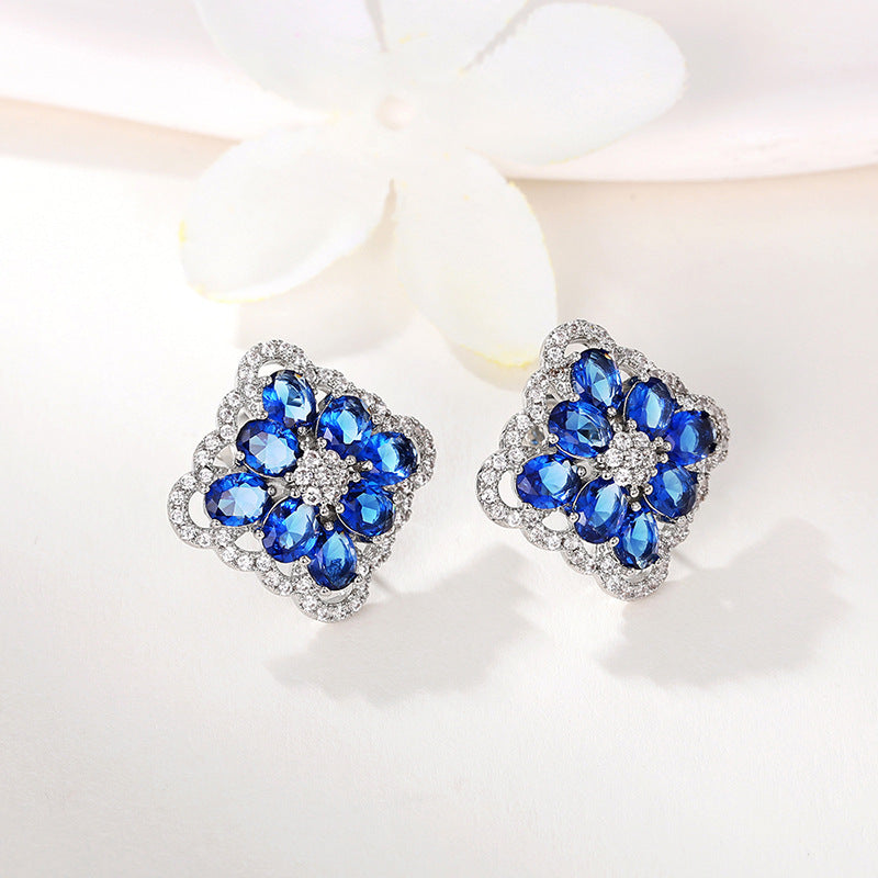 Personalized Design Exaggerated High Sense Unique Dignified Flowers All-match Ear Studs Jewelry/Accessories