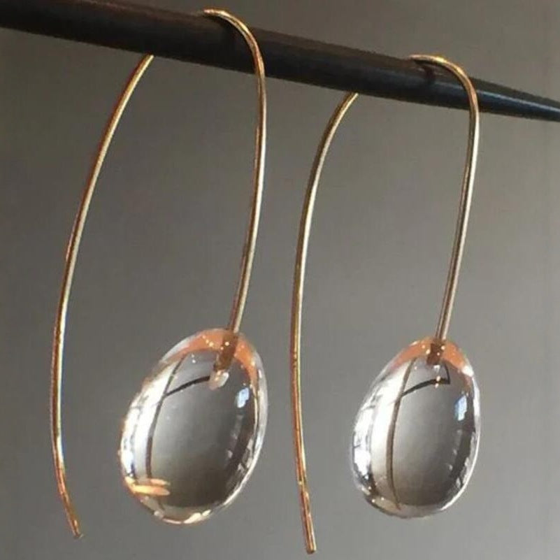 Ornament Simple Personality Glass Ball Ear Ring Jewelry/Accessories