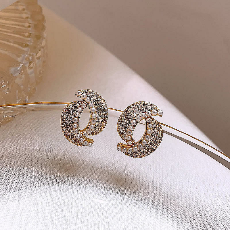 Full-jeweled Stud Earrings Women Jewelry/Accessories