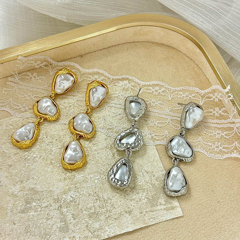 European And American Long Pearl Earrings Women's Niche Normcore Bag Jewelry/Accessories