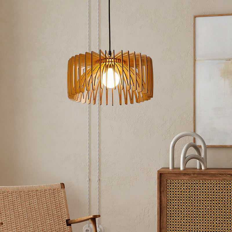 Japanese Creative Minimalist Woodcraft Ceiling Lamp
