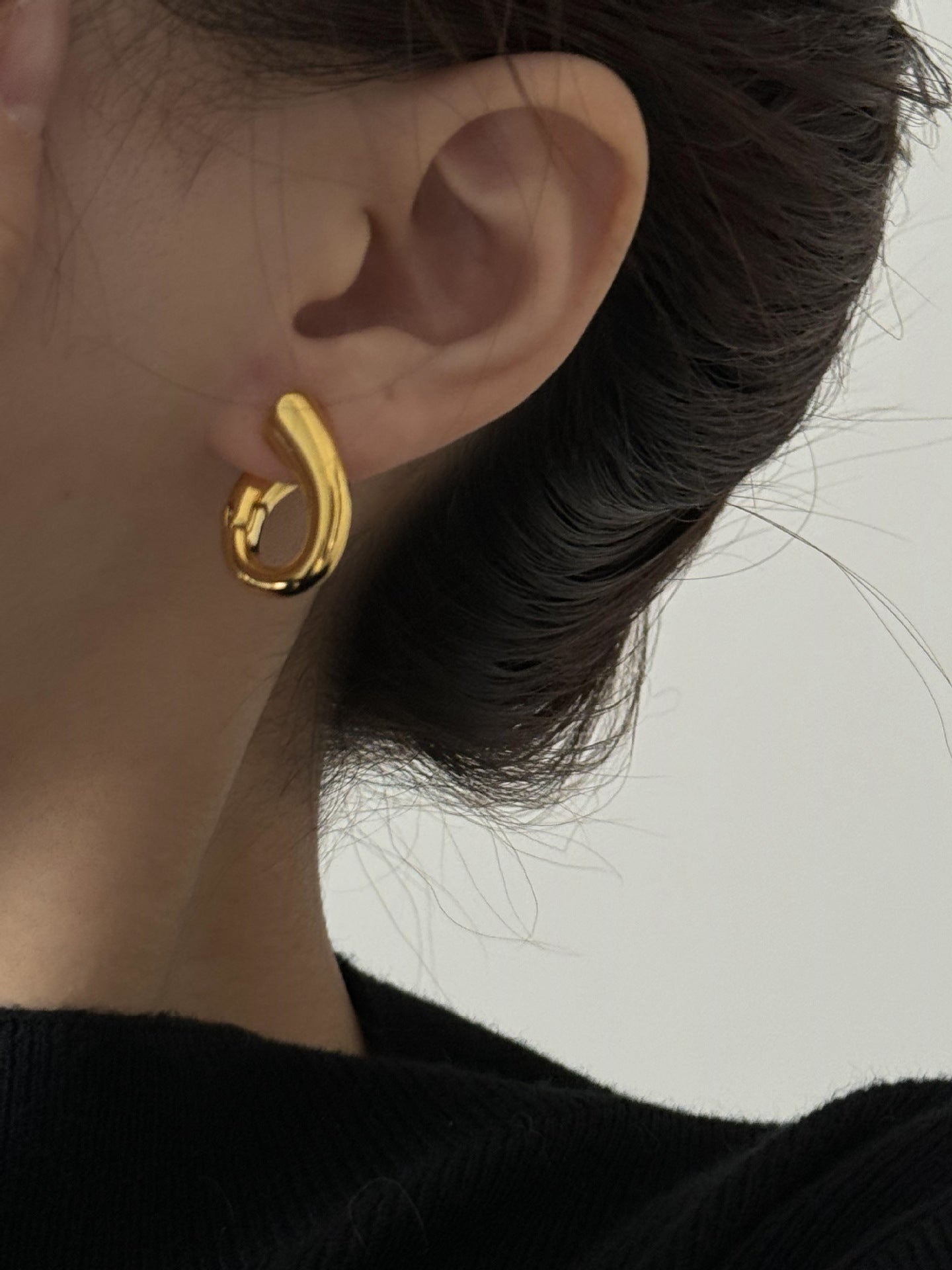 Heart-shaped Buckle Niche Design Earrings Jewelry/Accessories