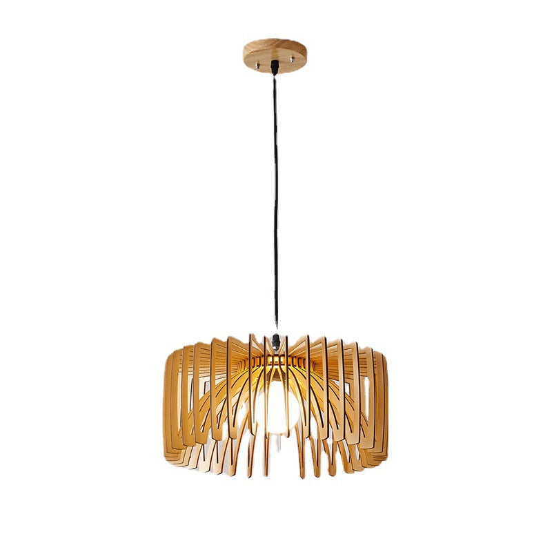 Japanese Creative Minimalist Woodcraft Ceiling Lamp