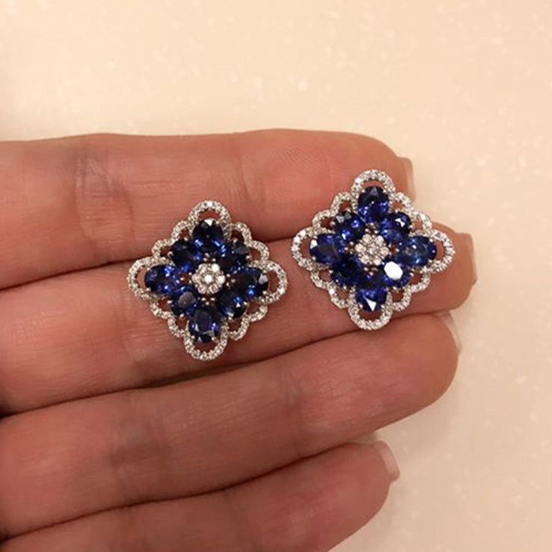 Personalized Design Exaggerated High Sense Unique Dignified Flowers All-match Ear Studs Jewelry/Accessories