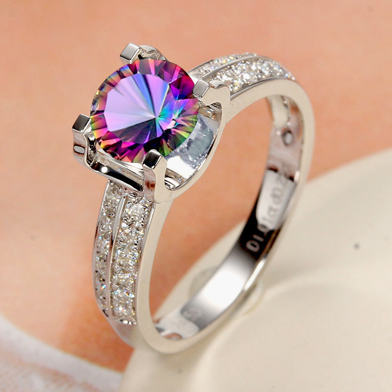 Moissanite Temperament Open Ring For Women Jewelry & Accessories