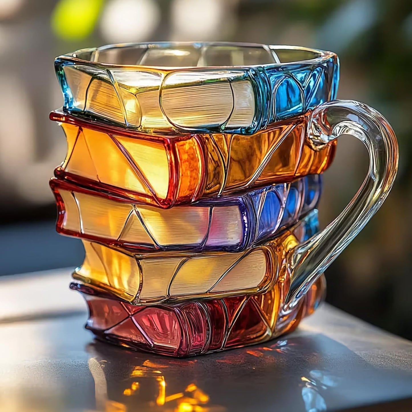 Painted Book Coffee Cup Unique Book Stacking Coffee Cup Home Ornaments