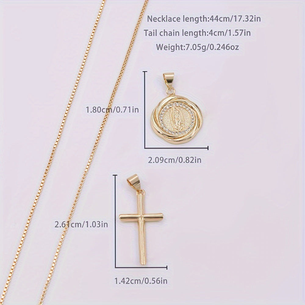 Inlaid Zircon Women's Simple Stylish Pendant Necklace Jewelry & Accessories