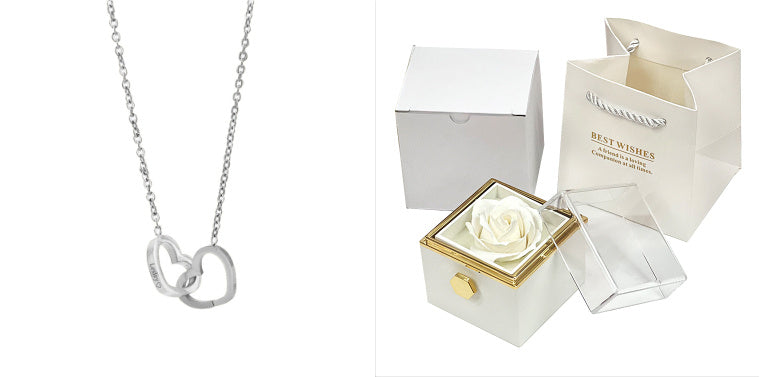 Rotating Soap Flower Rose Gift Box - Creative Rotating Rose Jewelry Packaging Box - Perfect Gift for Any Occasion