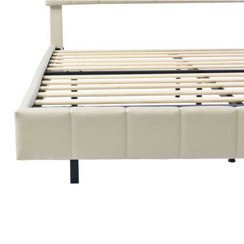 Linen Flat Double Bed Furniture