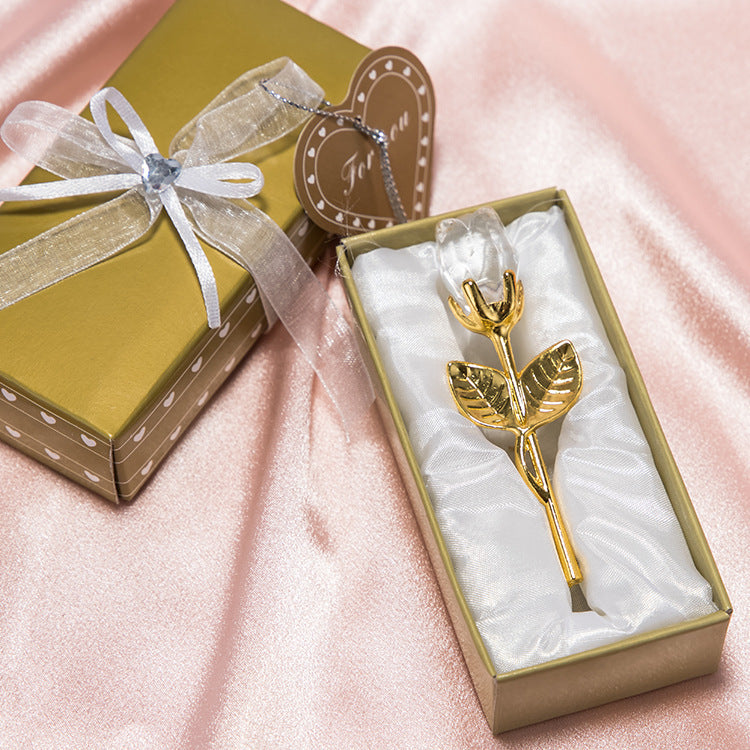 Metal Crystal Rose Decorations – Perfect Gift for Any Occasion: Valentine's Day, Anniversary, Birthday, Wedding & More Home Ornaments