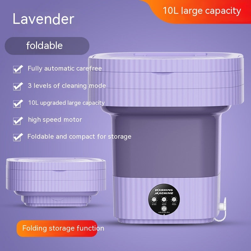 Plastic Folding Washing Machine Automatic Washing Underwear Panty Socks Baby Pet Clothes Dormitory Washing Integrated appliances Home Essentials