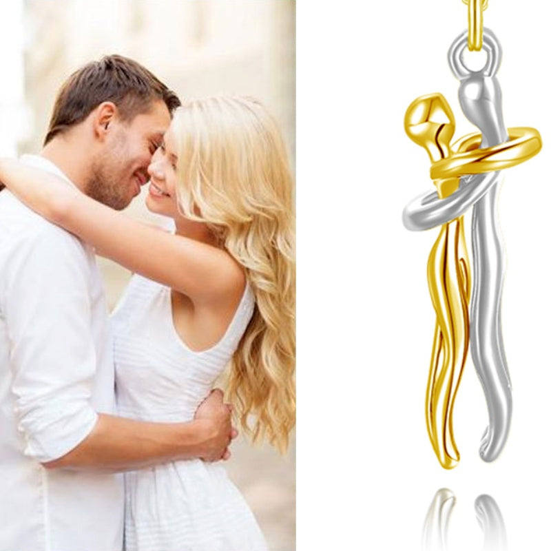 Collier avec pendentif en forme de cœur pour couple, idéal pour un anniversaire, la Saint-Valentin, style punk ou streetwear