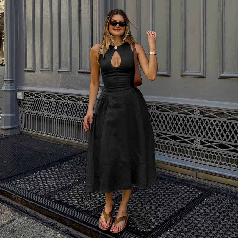 Women's Summer Fashion Hollowed-out A- Line Dress Women's Garments Apparel / Clothing