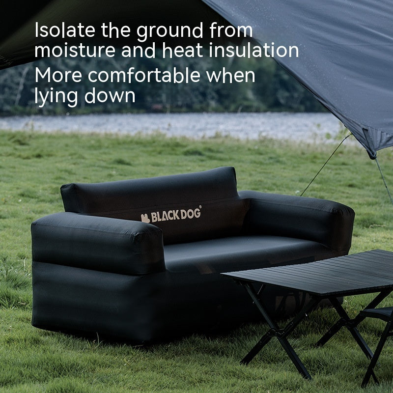 Canapé gonflable double d'extérieur, lit flottant portable pour camping et pique-nique