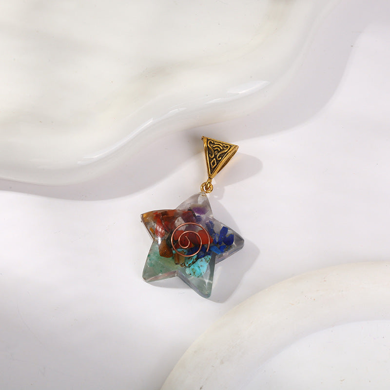 Retro Reiki Healing Energy Crystal Pendant Natural Stone For Yoga Meditation Spiritual 7 Chakra Jewelry Necklace Amulet Jewelry/Accessories