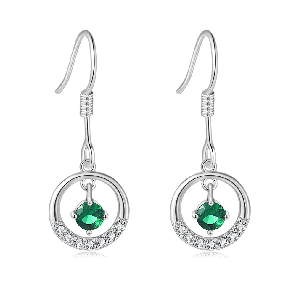 Fashion Simple Beccarite Round Earrings Jewelry/Accessories