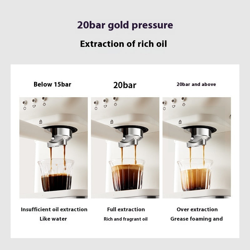 Italian Semi-automatic Household High-pressure Concentrated Steam Coffee Machine Appliances Home Essentials