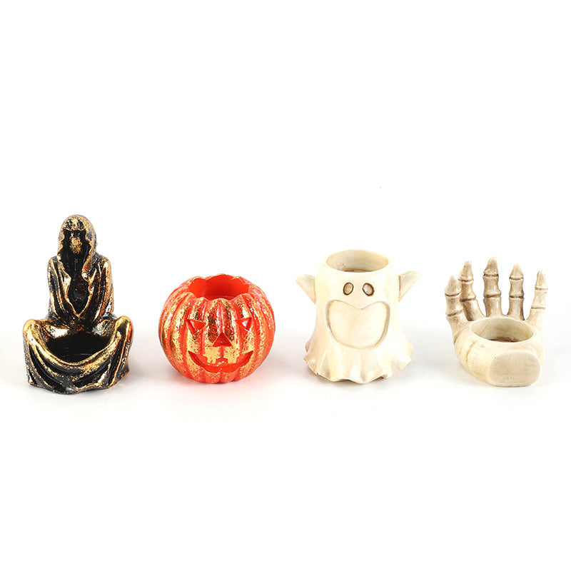 Halloween Pumpkin Candle Holder Creative Decorative Candlestick Home Ornaments