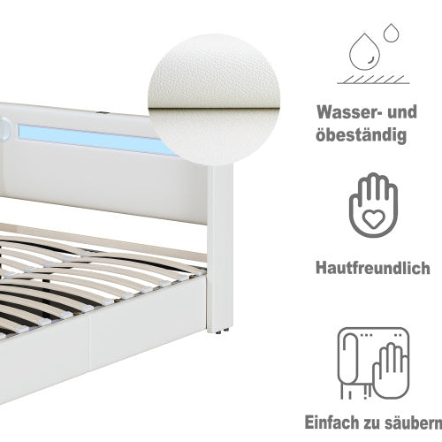 Fiberboard Double Bed 160cmx200cm Furniture