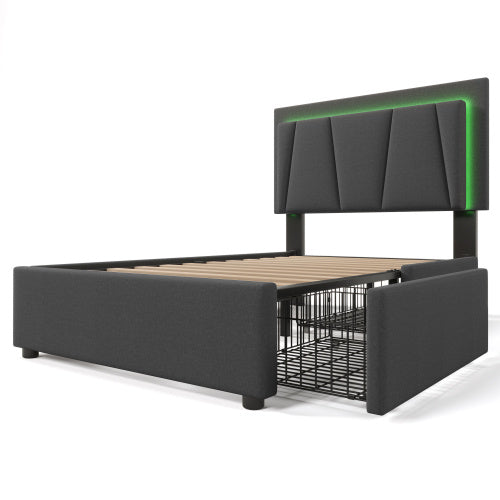 Wooden Storage Bed Bed Frame Size 90cmx200cm