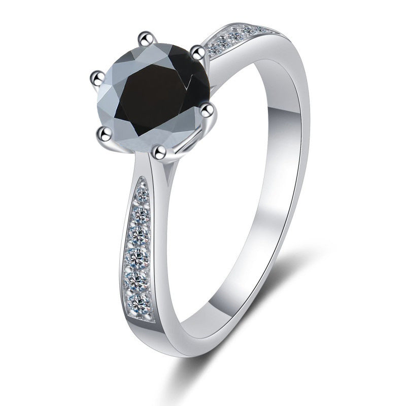 Moissanite Ring Classic Six-claw Crown S925 Sterling Silver Jewelry & Accessories