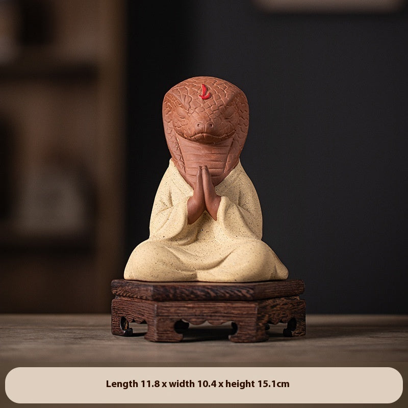 Zen Ceramic Snake Ornaments Home Crafts