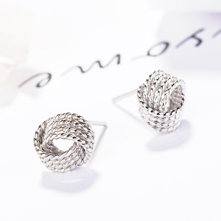 Women's Sterling Silver Temperament Personality Earrings Jewelry & Accessories