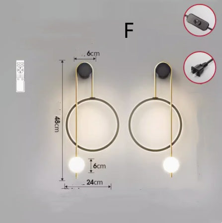 Wall Lamp, Bedside Lamp, Free Wiring Aisle Lamp Lighting Home Essentials