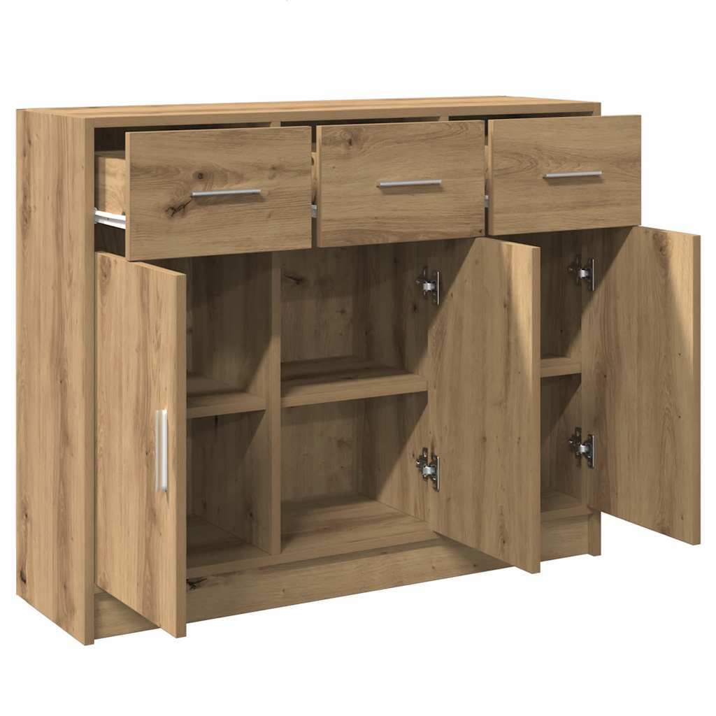 vidaXL puhvetkapp Artisan Oak 91x28x75 cm Engineered Wood