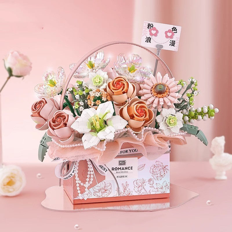 Flower Basket LED Light Ornament – Decorative Floral Lamp for Home, Wedding, and Special Occasions