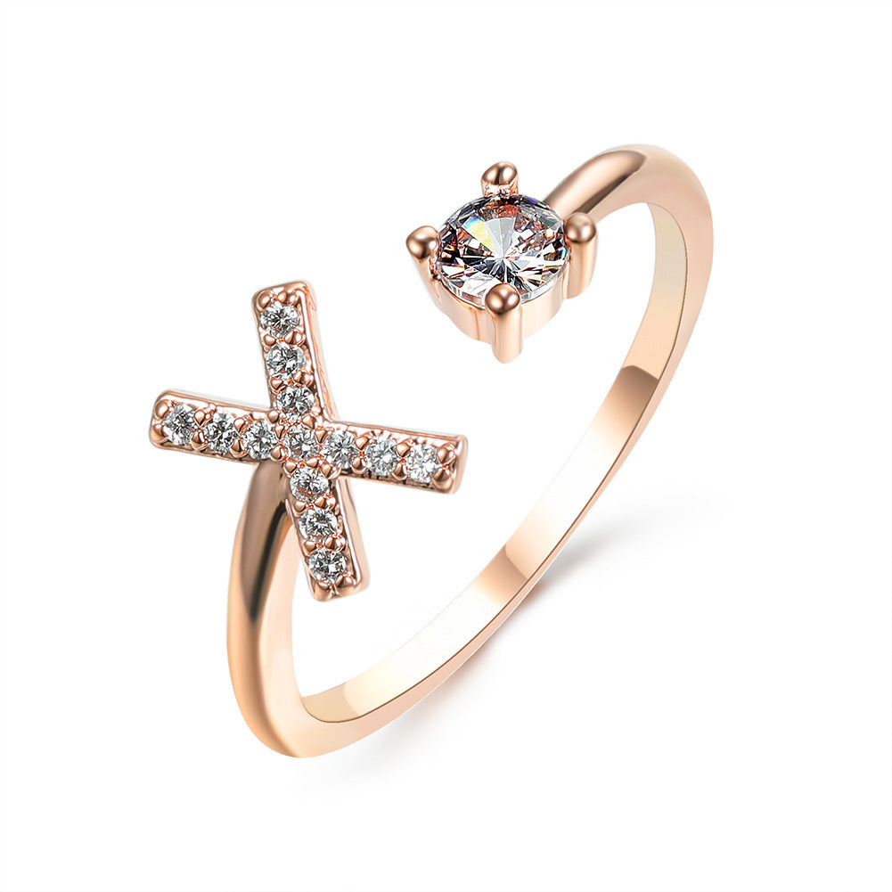 New Design Adjustable 26 Initial Letter Ring Fashion Jewelry For Women Simple Elegant Jewelry Exquisite Rings /Jewelry & Accessories