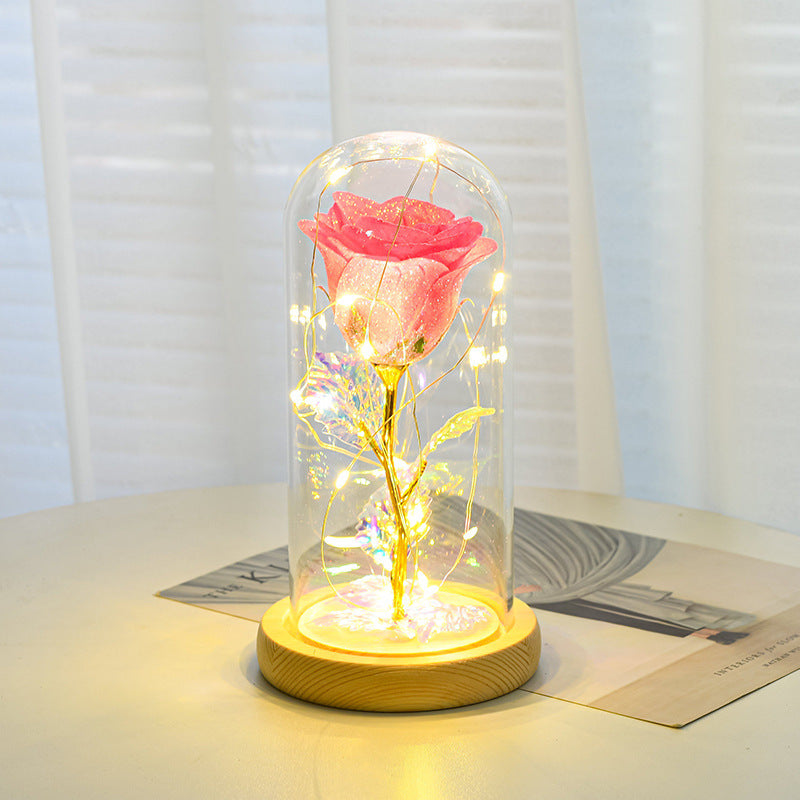 Eternal Rose Flowers with LED Light in Glass Cover – Perfect Gift for Any Occasion: Wedding, Birthday, Mother’s Day, Anniversary & More