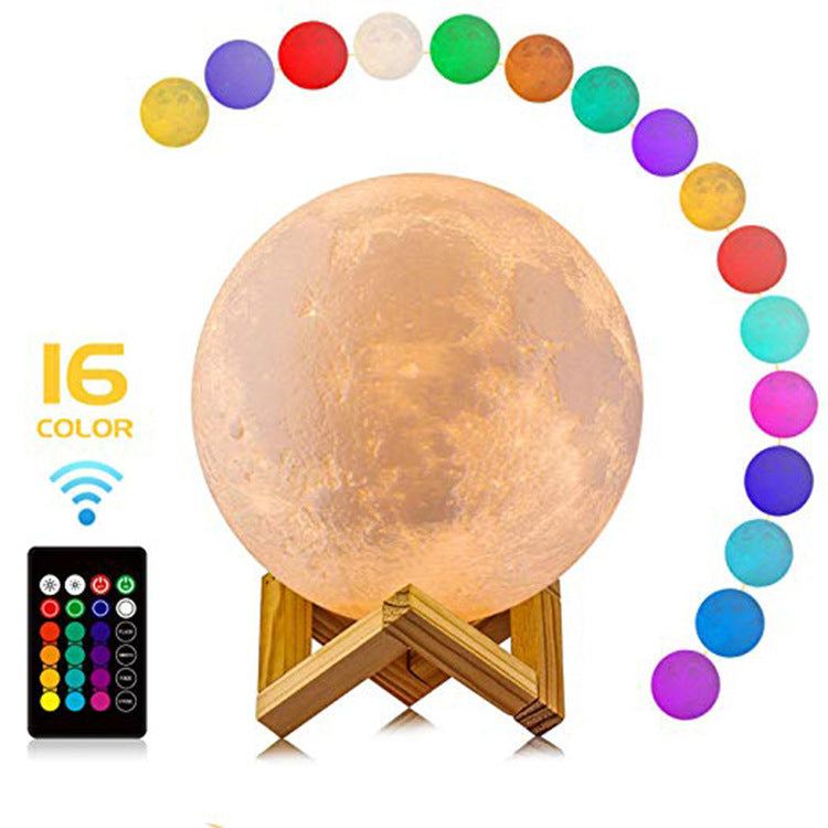 3D Printing Moon Night Lamp – Romantic Table Lamp Gift for Chinese Valentine's Day, Anniversary & Special Occasions