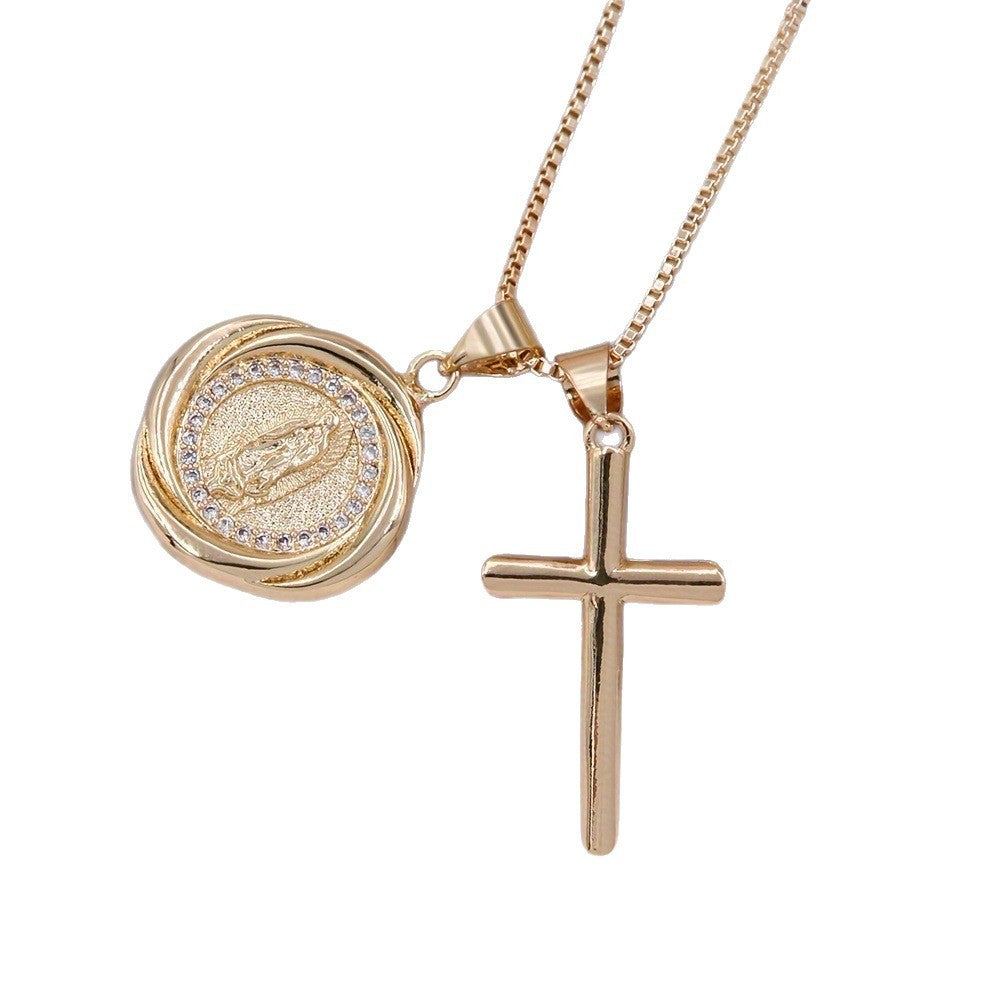 Inlaid Zircon Women's Simple Stylish Pendant Necklace Jewelry & Accessories