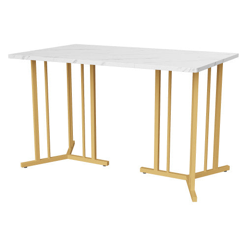 Metal Framed Rectangular Dining Table Furniture