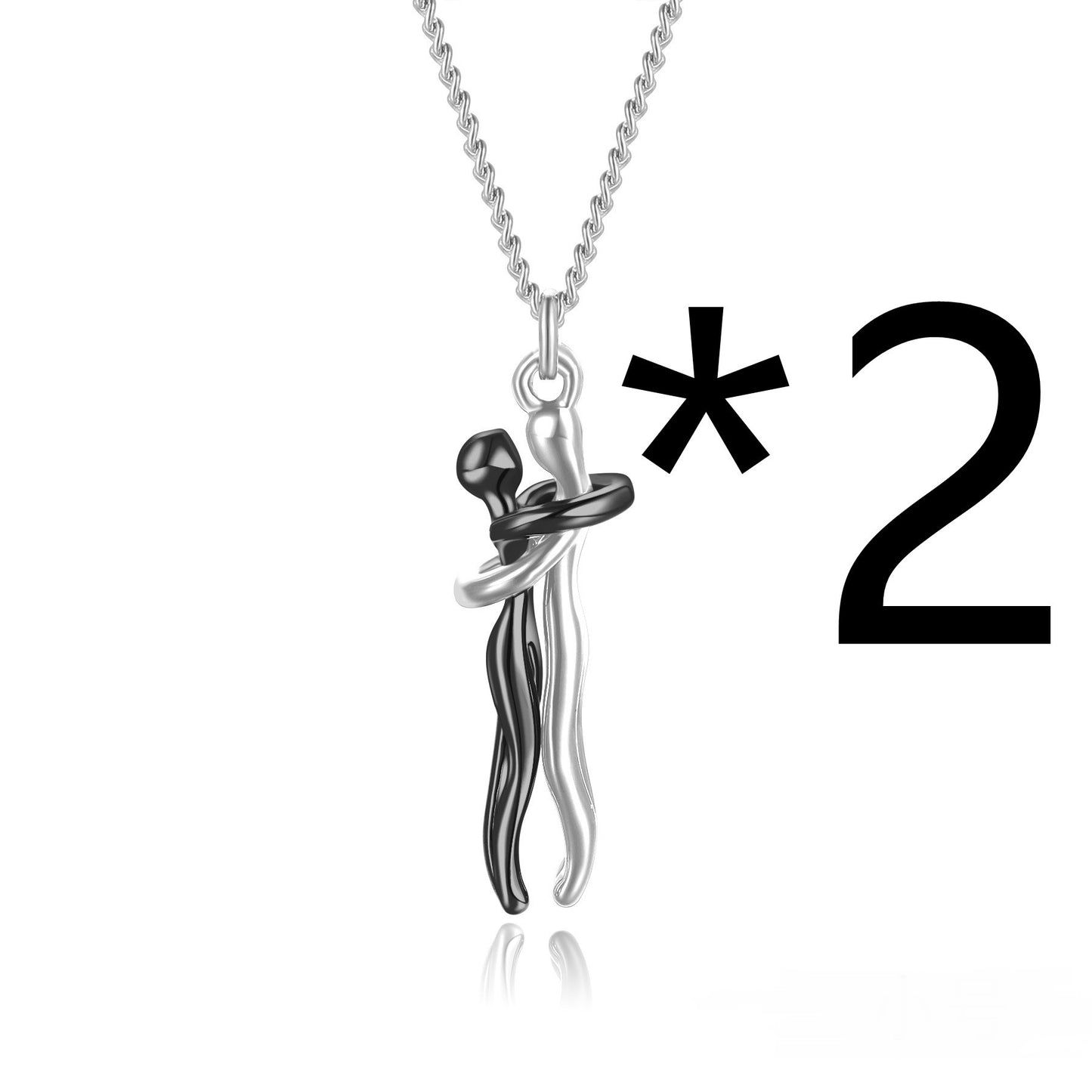 Collier avec pendentif en forme de cœur pour couple, idéal pour un anniversaire, la Saint-Valentin, style punk ou streetwear