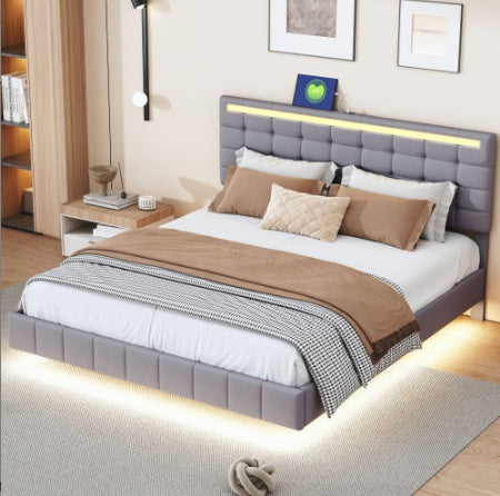 Linen Flat Double Bed Furniture